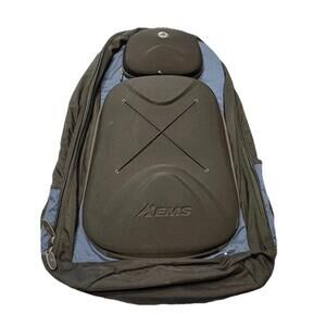 Vtg EMS Eastern Mtn Sports Black & Blue Luggage/Hiking Backpack Yellow Interior